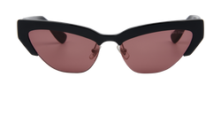 Miu Miu SMU04U 5916 Sunglasses, Acetate, Black/Pink, C/B, 3*