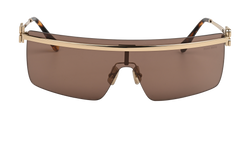 Miu Miu SMU50Z Shield Sunglasses, Metal, Gold, DB/B, 3*