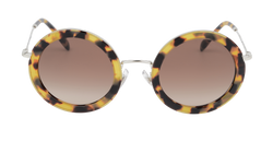 Miu Miu SMU59U Round Sunglasses, Acetate, Brown, B/C, 3*