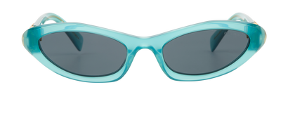 Miu Miu SMU09Y Cat Eye Sunglasses, &pound;180, Accessories, Blue, Front view