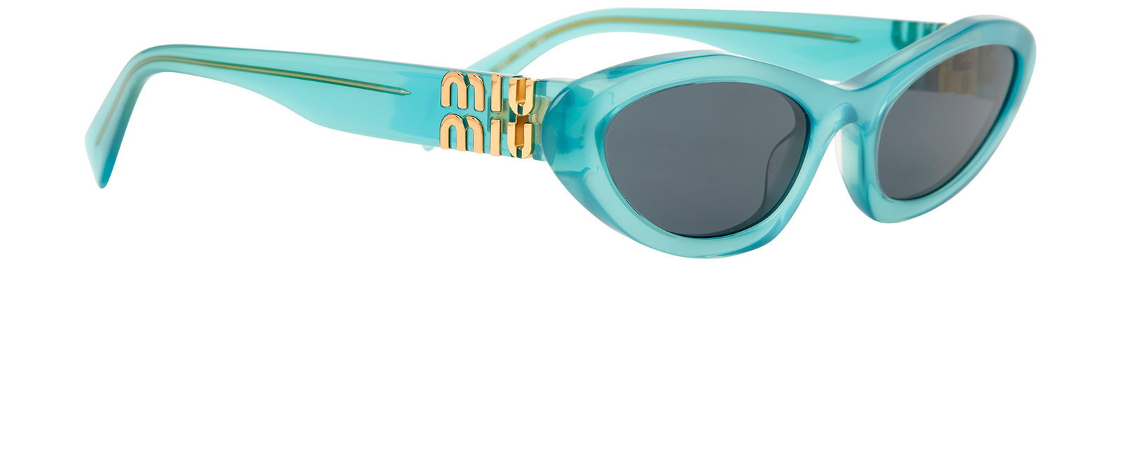 Miu Miu SMU09Y Cat Eye Sunglasses, &pound;180, Accessories, Blue, Side view