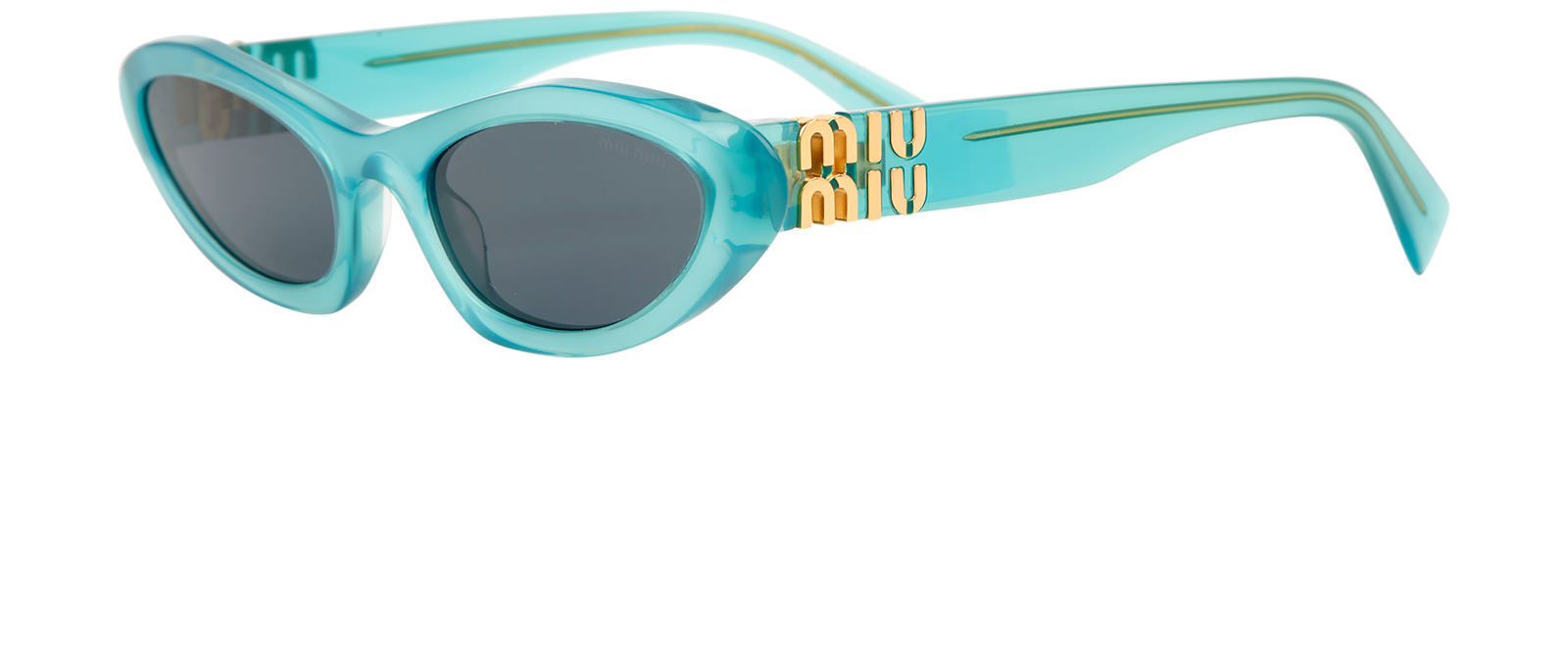 Miu Miu SMU09Y Cat Eye Sunglasses, &pound;180, Accessories, Blue, Bottom view