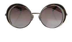 Marc Jacobs Round Sunglasses, Metal/Plastic, Silver/Brown, 2662S, 2*