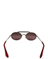 Miu Miu Round Diamond Bridge Sunglasses, back view