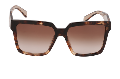 Prada SPR24Z Sunglasses, &pound;150, Accessories, Brown, Front view