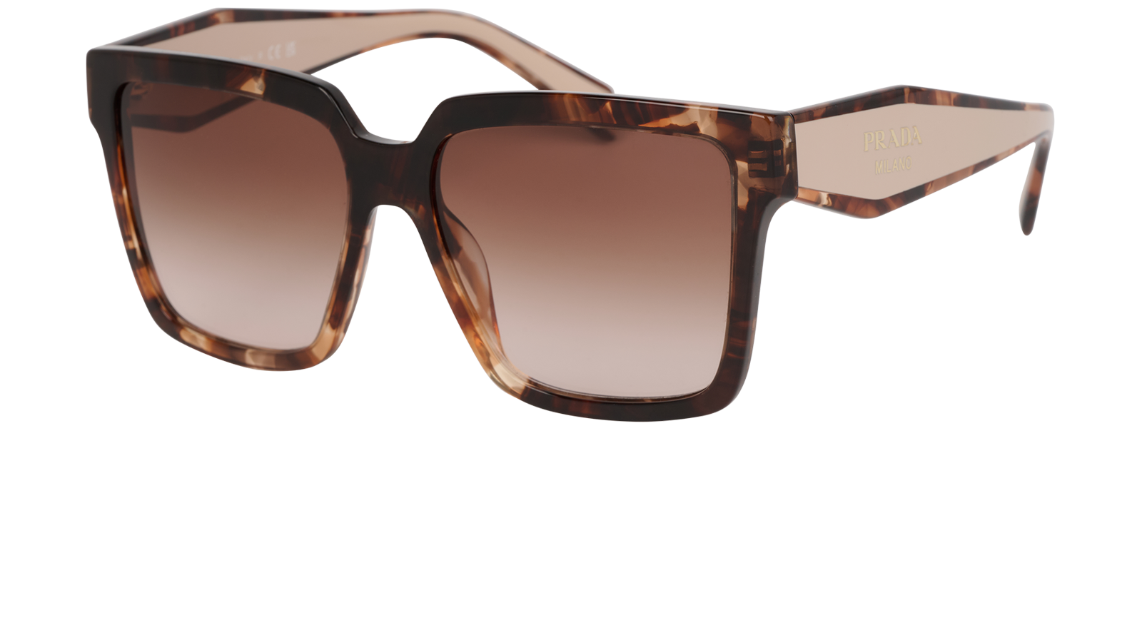 Prada SPR24Z Sunglasses, &pound;150, Accessories, Brown, Bottom view