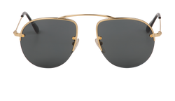 Prada SPR580 Aviator Sunglasses, Metal, Black, 2*
