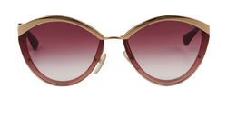 Prada SPR07U Cat Eye Sunglasses, Acetate, Pink/Gold, 2*