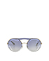 Ombre Engraved Round Aviators, front view