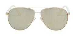 Prada SPR53Q Aviator Sunglasses, Acetate, White, 2*