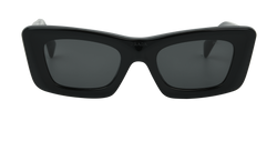 Prada SPR13Z Triangle Logo Sunglasses, Acetate, Black, C, 2*