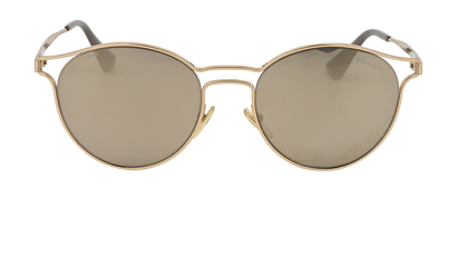 Prada SPR62S Reflective Sunglasses, £110, Accessories, Gold, Front view