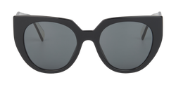 Prada SPR14W Cat Eyes Sunglasses, Acetate, Black/White, C/DB, 3*