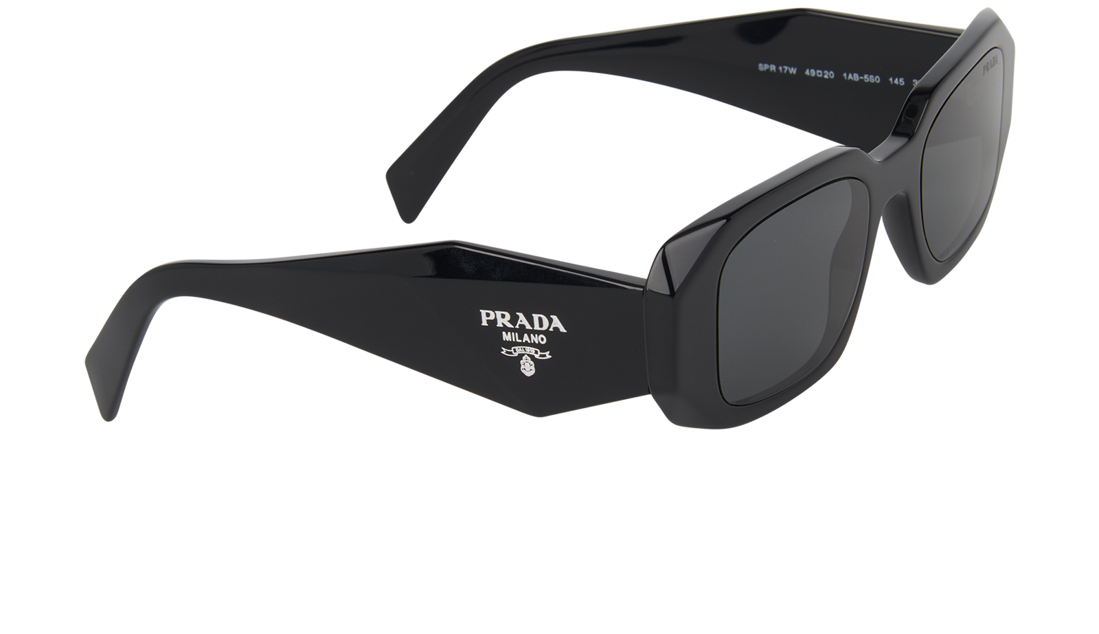 Prada SPR17W Rectangle Sunglasses, &pound;180, Side view