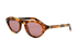 Prada SPRB15 Oval Sunglasses, &pound;175, Accessories, Brown, Bottom view