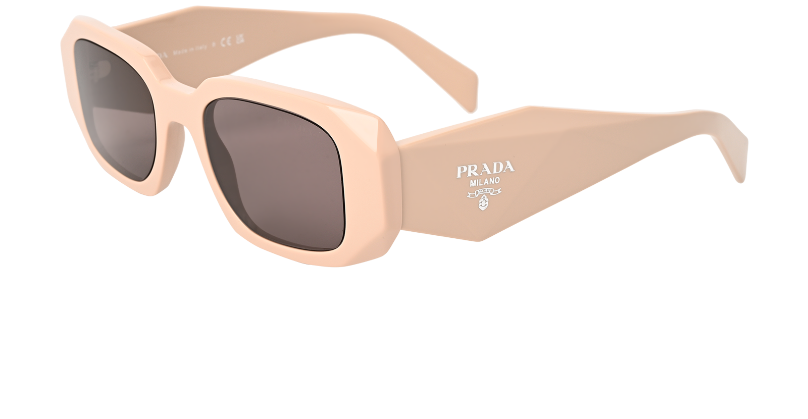 Prada SPR17W Rectangular Sunglasses, &pound;170, Accessories, Nude, Bottom view