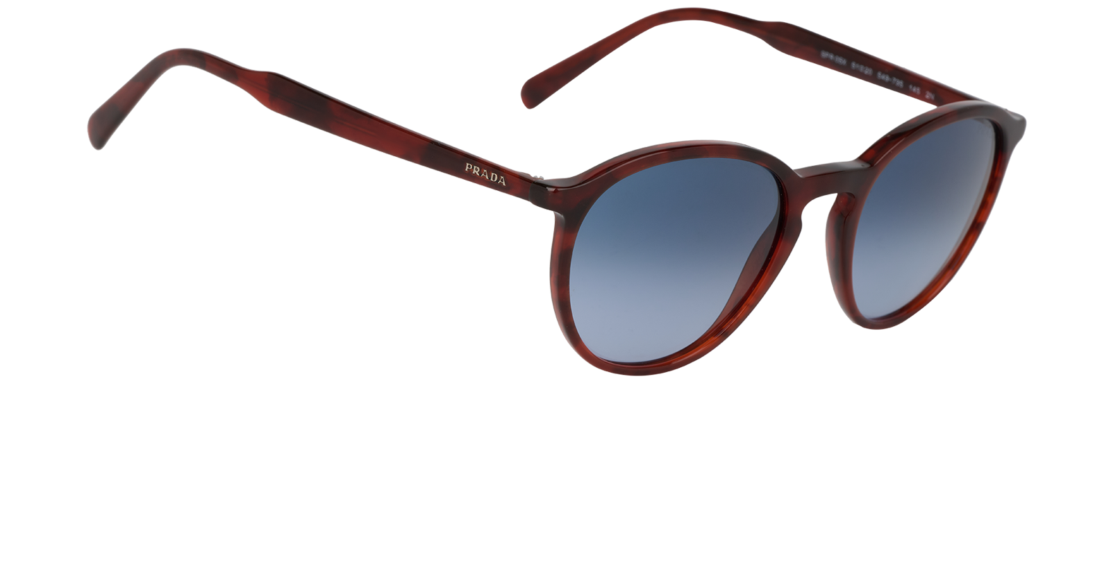 Prada SPR05X Round Sunglasses, &pound;110, Accessories, Brown, Side view