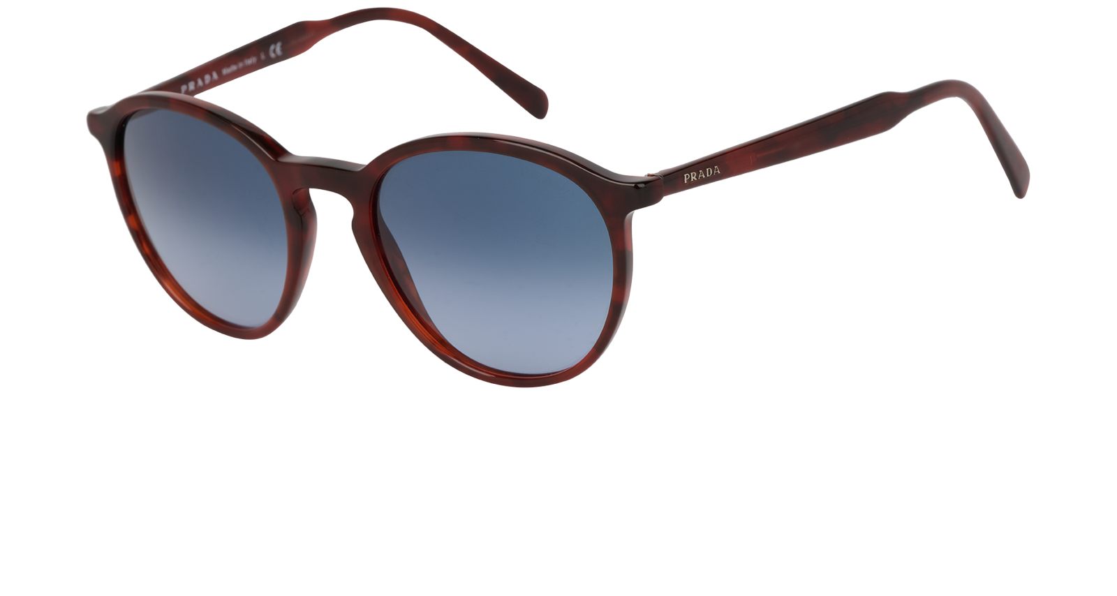 Prada SPR05X Round Sunglasses, &pound;110, Accessories, Brown, Bottom view