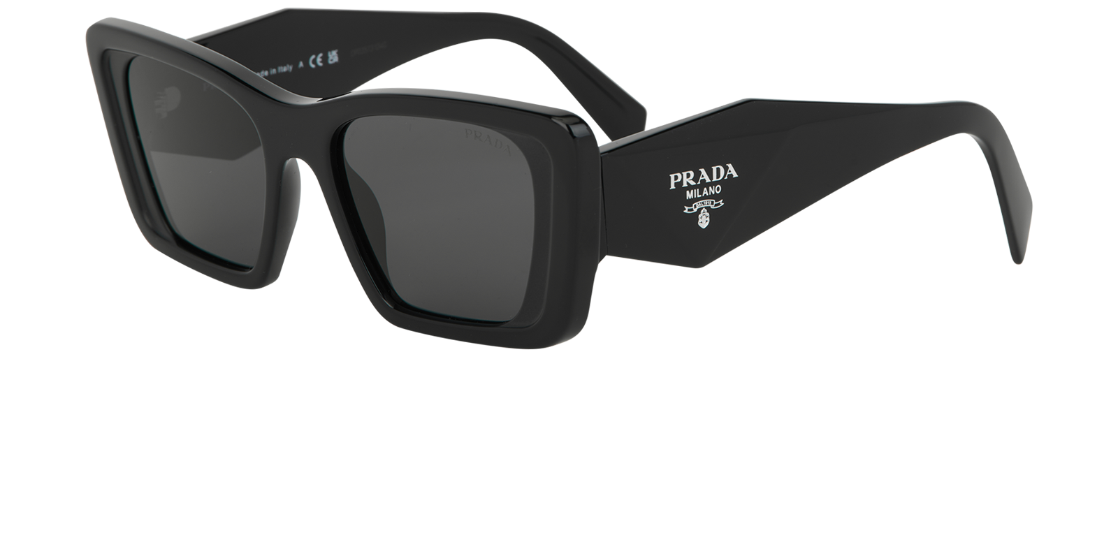 Prada SPR08Y Symbole Sunglasses, &pound;150, Accessories, Black, Bottom view