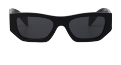 Prada SPRA01 Rectangular Sunglasses, Acetate, Blk, MII, B, 3*