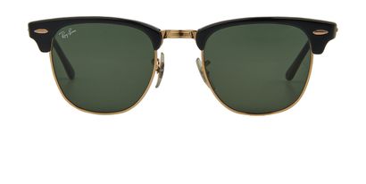 Ray-Ban RB3016 Clubmaster Sunglasses, &pound;60, Accessories, Black, Front view