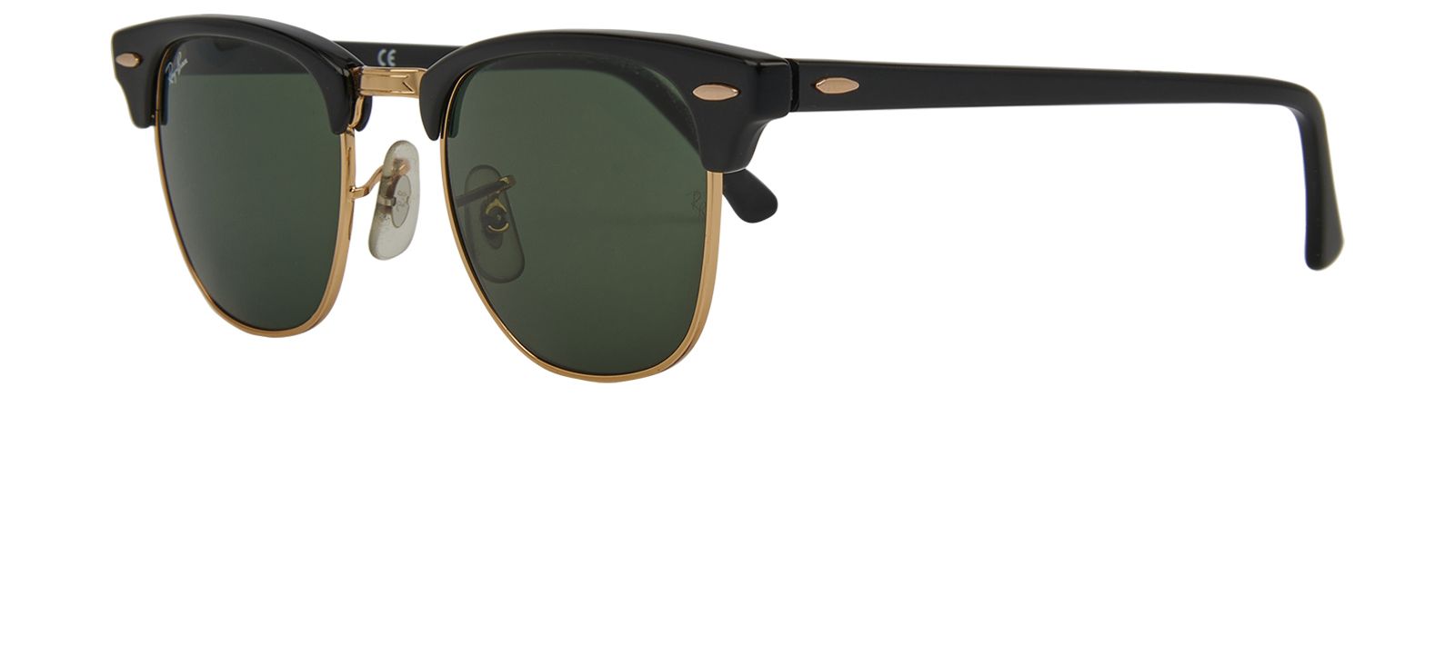 Ray-Ban RB3016 Clubmaster Sunglasses, &pound;60, Accessories, Black, Bottom view