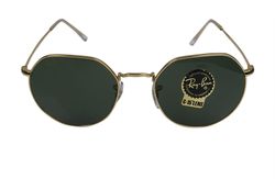 Ray Ban Jack Sunglasses, Metal, Gold, RB3565, 3*