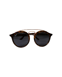 Rayban Gatsby Sunglasses, Torotoise Shell, Black Lens, Case (RB4256)