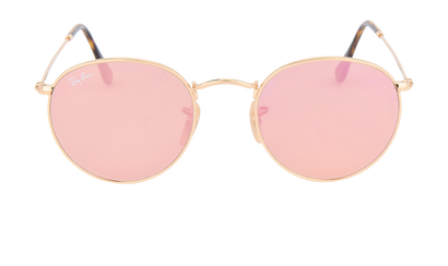 Ray-Ban Round Mirrored Sunglasses, front view