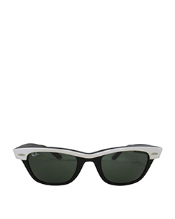 Rayban RB2143 Wayfarer Sunglasses,Plastic,White/Black,1*