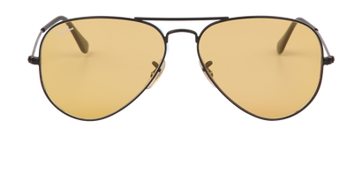 Ray-Ban RB3025 Large Aviator, &pound;70, Accessories, Black/Yellow, Front view