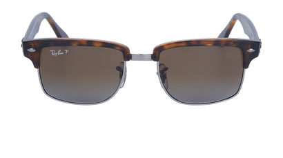 Ray Ban Rectangle Sunglasses 4190, &pound;60, Accessories, Brown, Front view