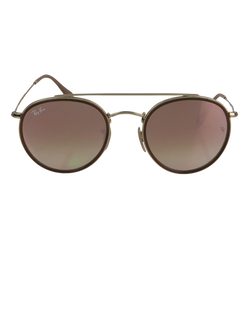 Rayban Round Double Bridge Sunglasses, Metal, Copper, RB3647-N, C, 3*