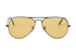 Ray-Ban RB3025 Large Aviator, &pound;70, Accessories, Black/Yellow, Front view