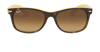 Ray-Ban RB2132 New Wayfarer Sunglasses, &pound;80, Accessories, Yellow, Front view