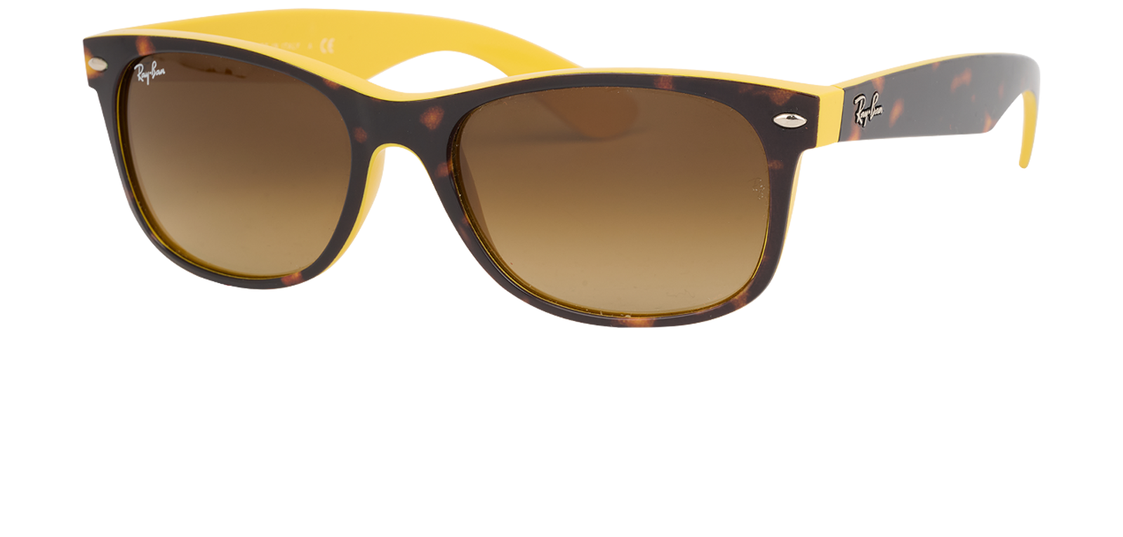 Ray-Ban RB2132 New Wayfarer Sunglasses, &pound;80, Accessories, Yellow, Bottom view