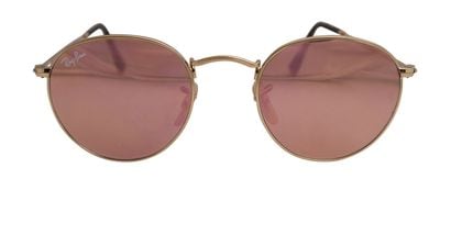 Ray-Ban Round Metal Sunglasses, front view