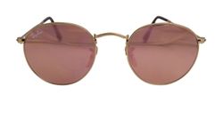 Ray-Ban Round Metal Sunglasses, Acetate, Gold,  RB 3447-N,  C