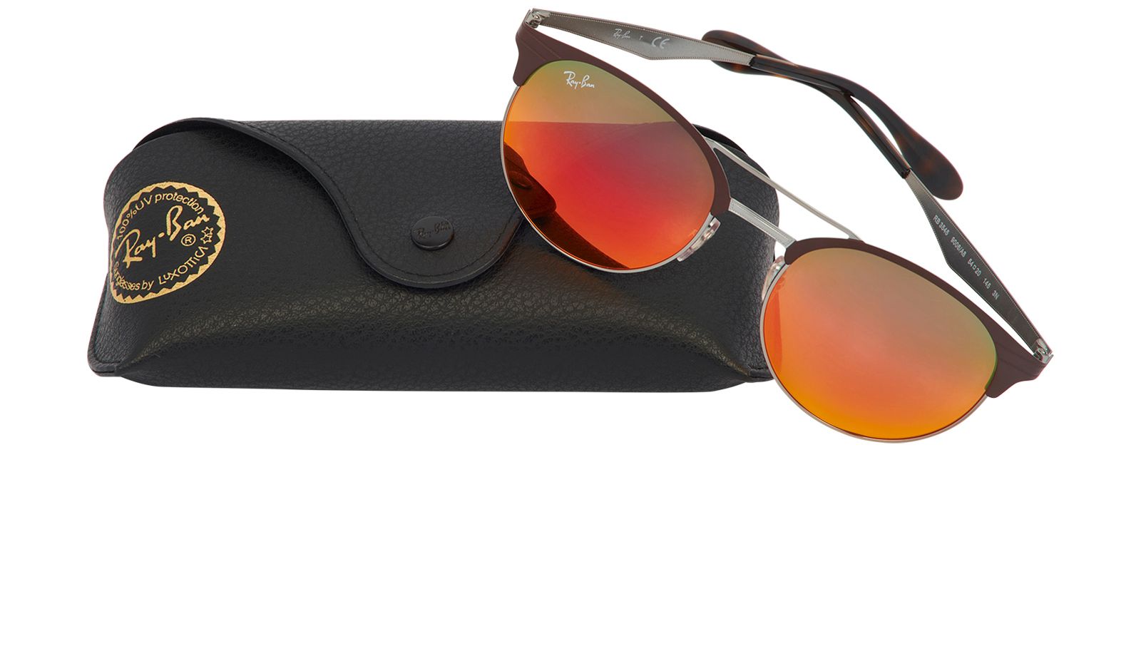 Ray-Ban Phantos Mirror Sunglasses, &pound;70, Accessories, Orange/Pink/Red, Other view