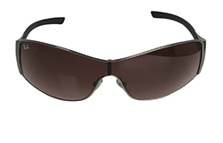 Ray Ban 3268 Rectangle Sunglasses,Metal,Silver,2