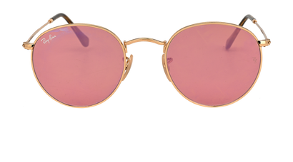 Rayban RB3447-N Round Sunglasses, &pound;80, Accessories, Gold, Front view