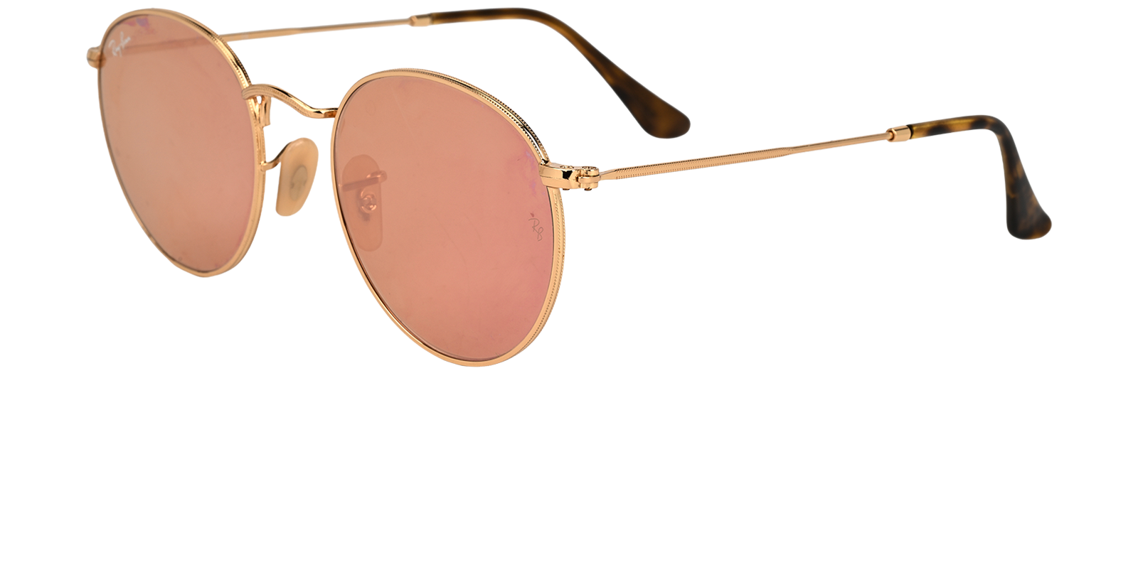 Rayban RB3447-N Round Sunglasses, &pound;80, Accessories, Gold, Bottom view