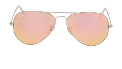 Ray-Ban RB3025 Aviator Sunglasses, &pound;80, Accessories, Silver, Front view