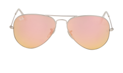 Ray-Ban RB3025 Aviator Sunglasses, Metal, Silver, C, 2*