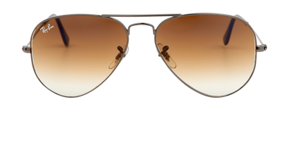 Ray-Ban 3025 Aviator Sunglasses, £60, Accessories, Brown/Silver, Front view