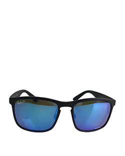 Rayban Chromance Blue Mirror Sunglasses,Plastic,Black,RB4262,3