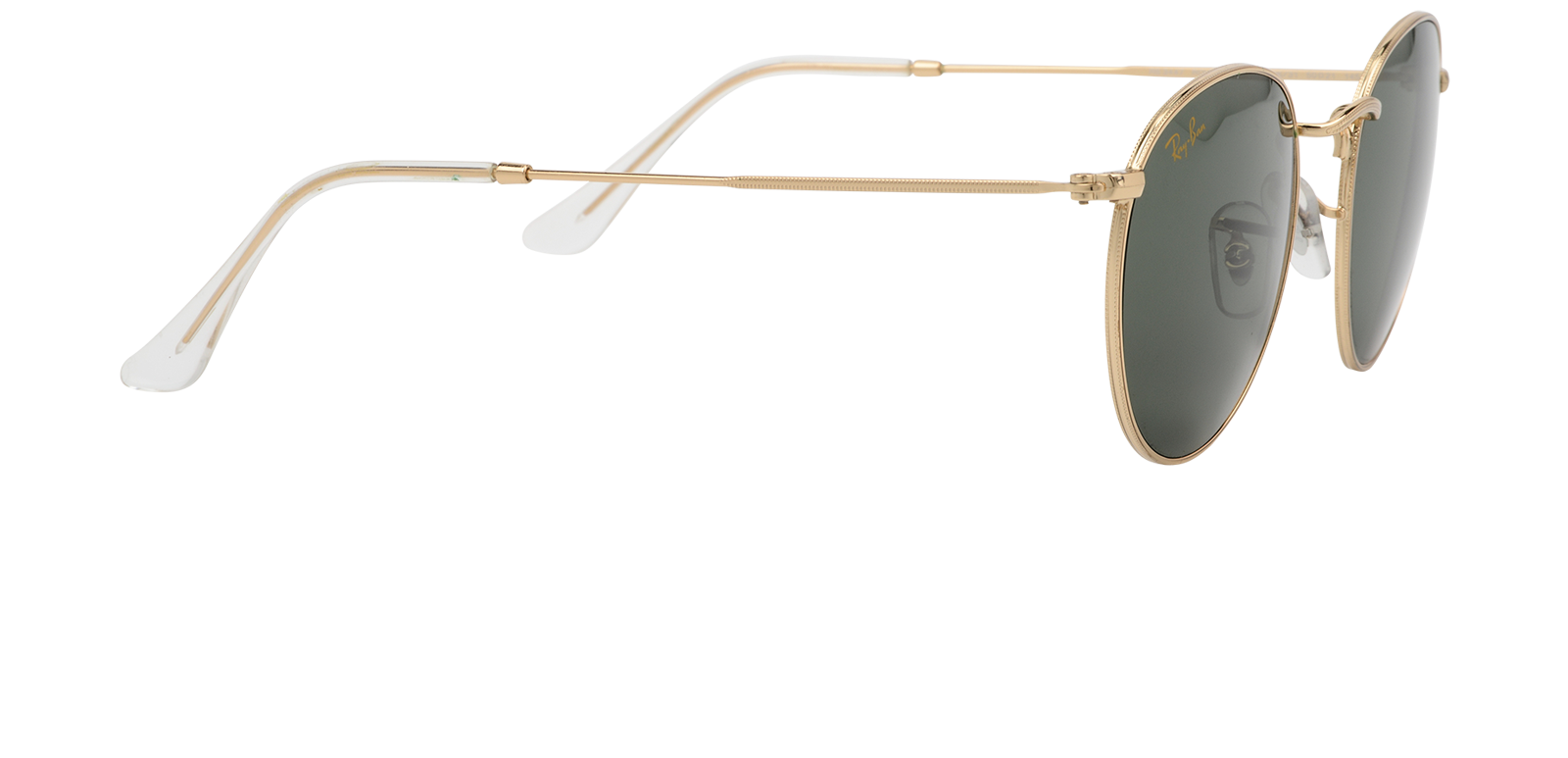 Ray-Ban RB 3447 Round Sunglasses, &pound;70, Accessories, Gold, Side view