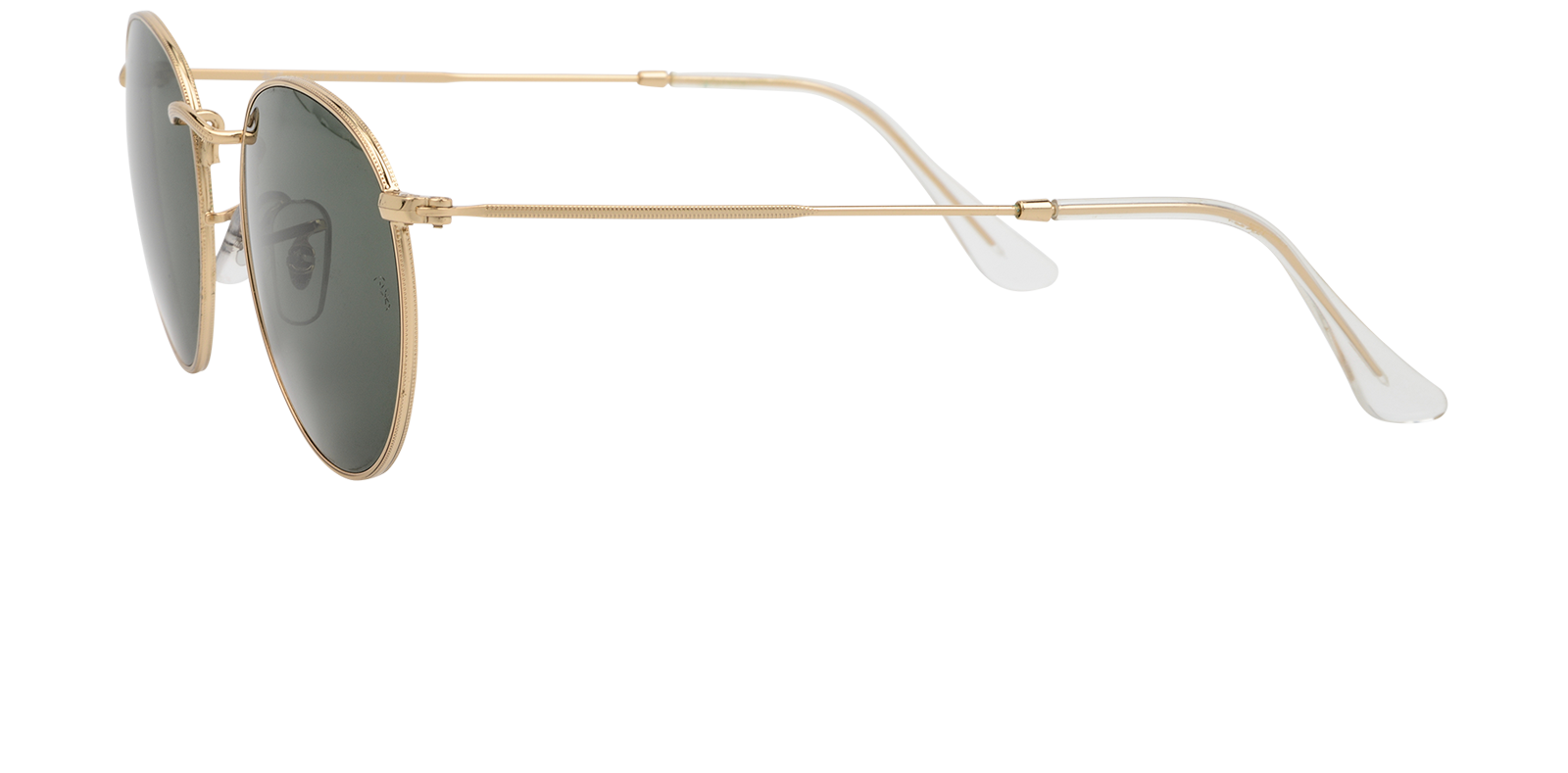 Ray-Ban RB 3447 Round Sunglasses, &pound;70, Accessories, Gold, Bottom view