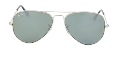 Ray-Ban RB3025 Aviator Sunglasses, £70, Accessories, Silver, Front view
