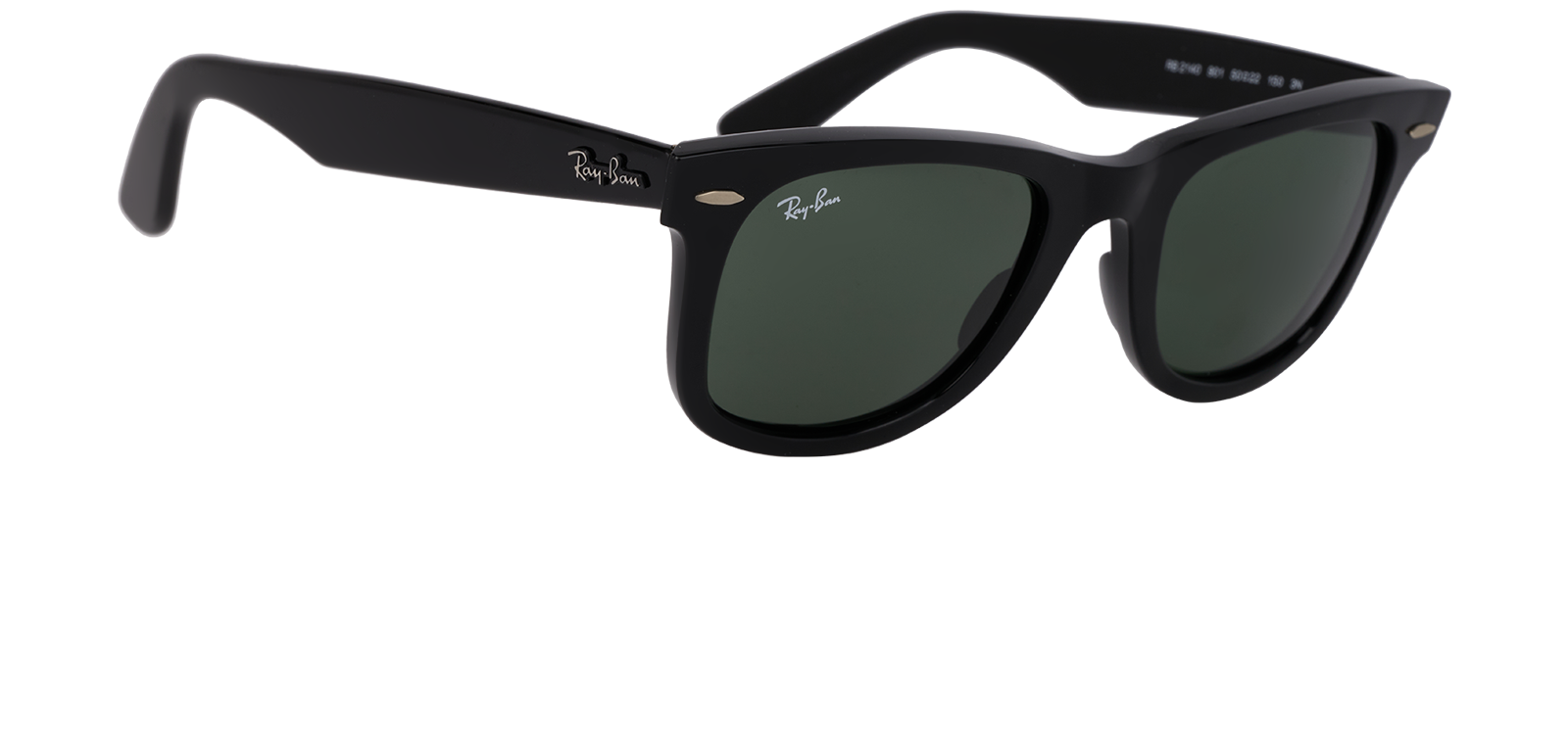 Ray-Ban RB2140 Wayfarer Sunglasses, &pound;80, Accessories, Black, Side view